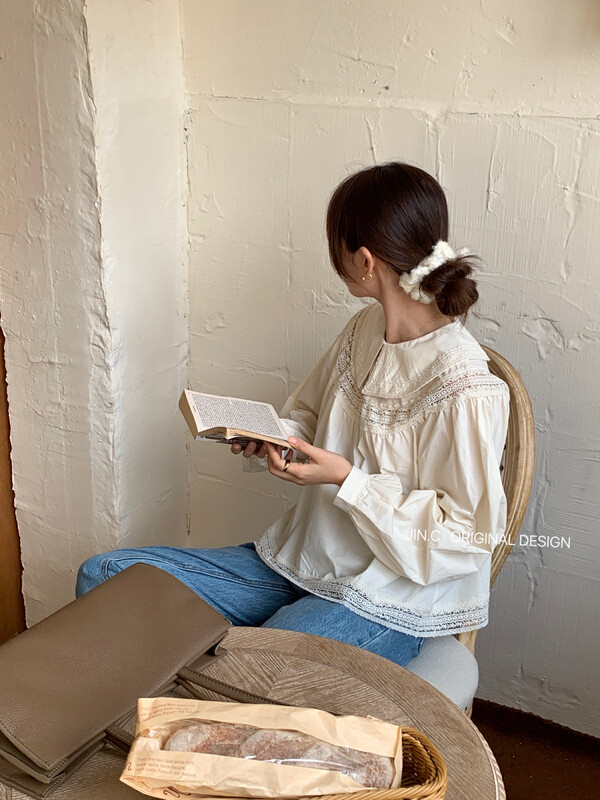 New in early autumn! [JIN.C] Simple solid color all-match small shirt H3192# L