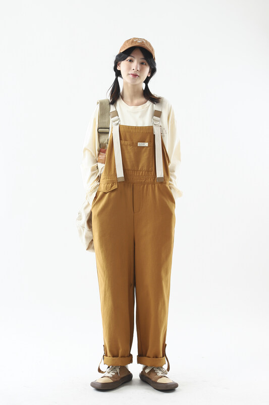 [Original Sansu clothing product] Casual literary fan loose overalls 31831