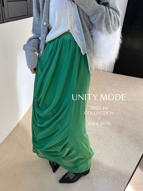 [UNITY] pleated Korean style elastic waist skirt YS1-F272009
