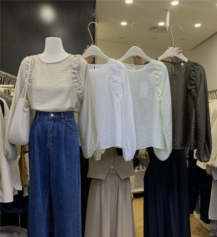 Autumn is new! [JIN.C] Round neck pullover comfortable small shirt (only small shirts are sold) J212# L
