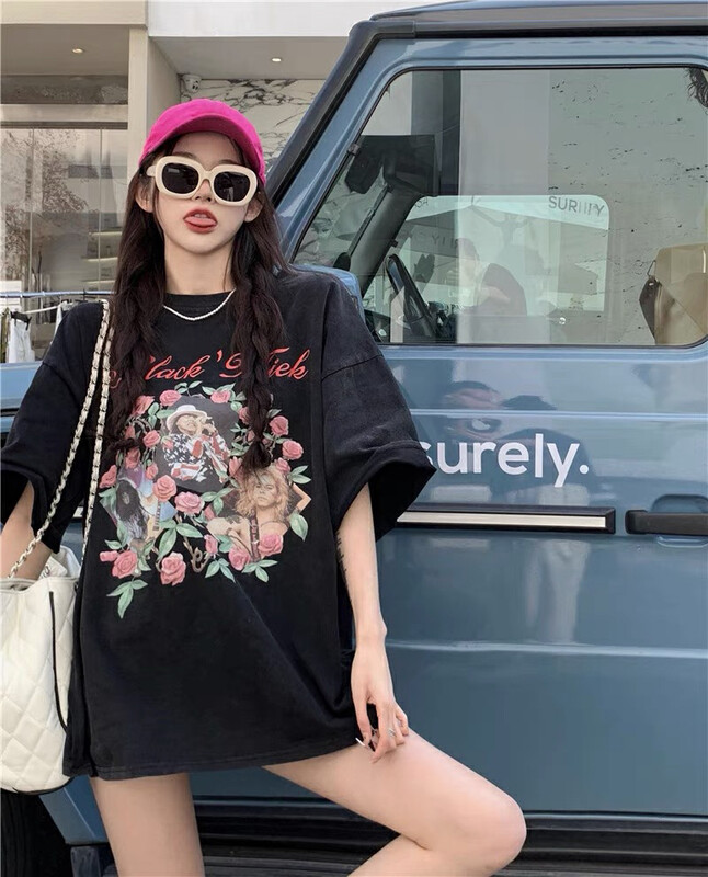 New in autumn! [Shanzhu] Retro wash and old craft short-sleeved T-shirt 2511# L