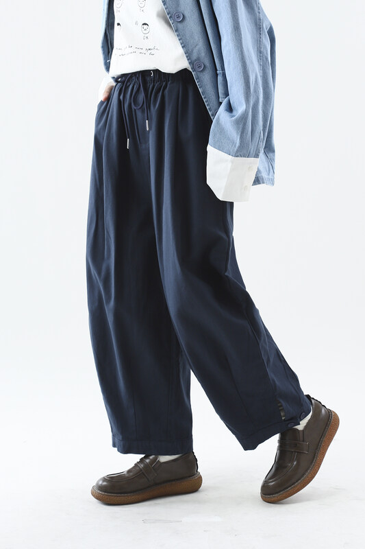 [Original Sansu clothing product] Simple casual straight wide-leg casual pants 31729