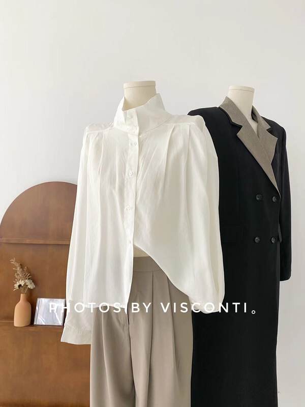 New in early autumn! [C Ouni] Stand-up collar single-breasted fashion shirt C225-601222# GYJ