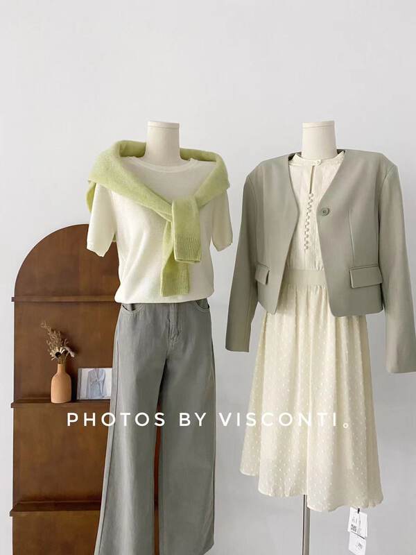 New in early autumn! [C Ouni] collarless chic fashion suit C225-602722-1# GYJ