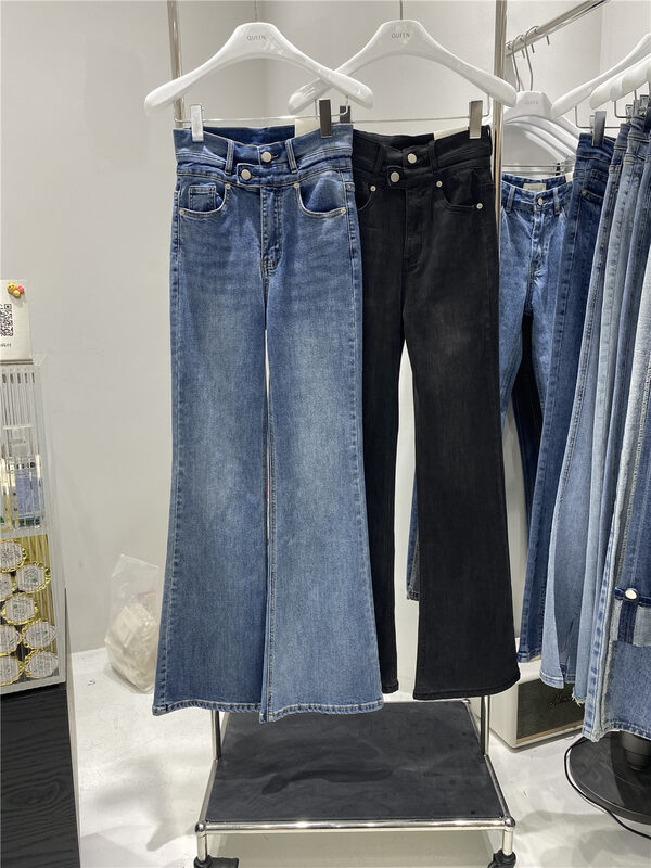 New in autumn! [QUEEN] Micro-horn washed all-match jeans YS1-615# OZQ