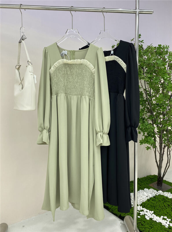 New in early autumn! [HS Korea custom] Korean version square collar lady dress YS1-26029# GYJ