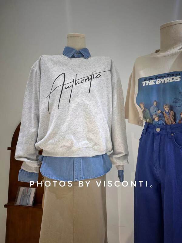 New in early autumn! [C Ouni] Round neck letter printed sweater C225-605122# GYJ