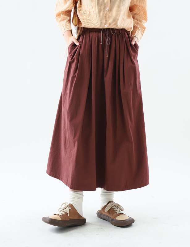 [Original Sansu clothing product] Simple temperament casual all-match skirt 36130