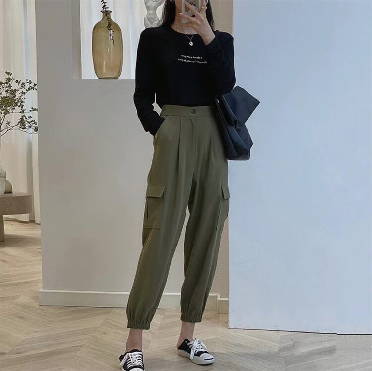 New in autumn!【DCT】Skinny and textured simple casual pants 7796# WPL