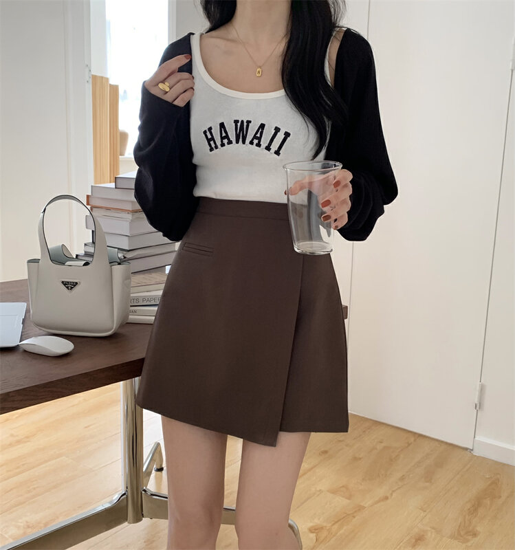 New in early autumn! [DCT] Irregular all-match Western-style slim skirt 1015# WPL