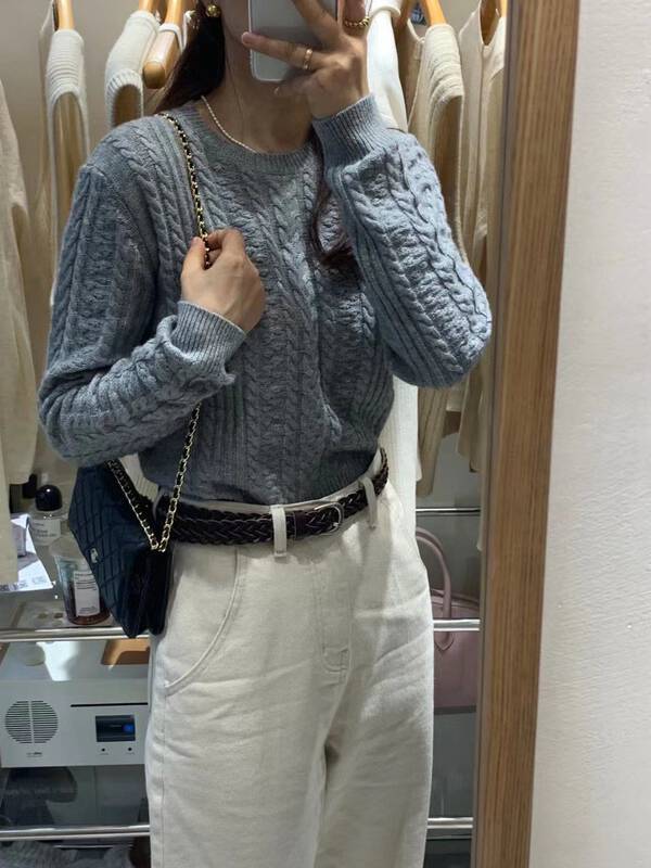 New in autumn! [SELNENE] Solid color all-match Korean warm sweater YS1-6005# XYJ