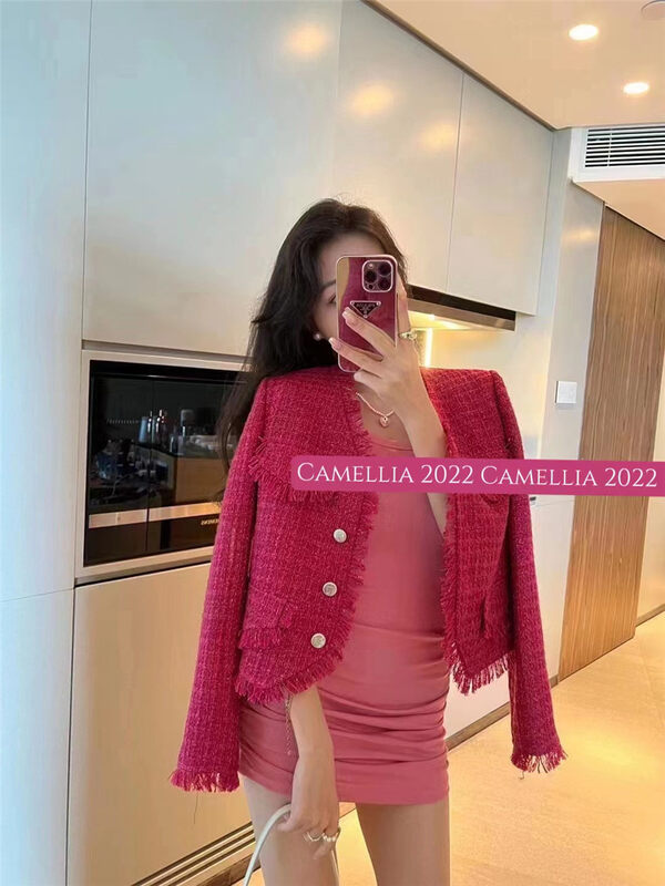 New in autumn! [CAMELLIA] Temperament Xiaoxiangfeng tassel short coat 9919# HJY