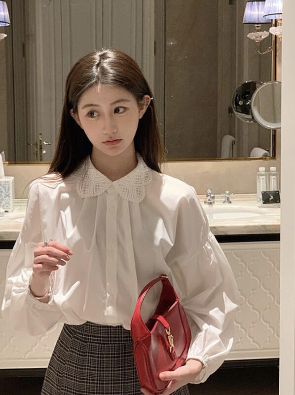 New in autumn!【SAVAGE】Korean sweet age-reducing shirt E9393# WPL