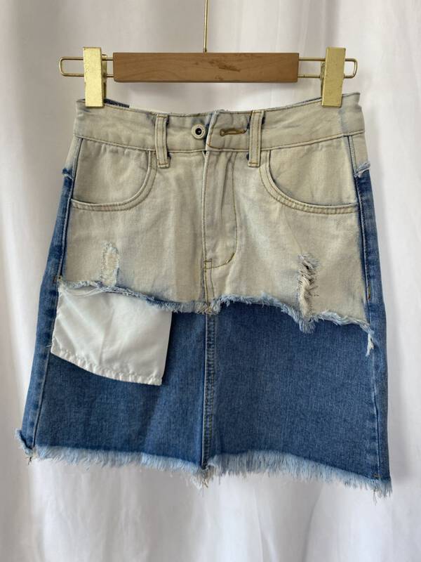 [YI SHOW Store] Retro fashion skirt with stitching design sense 1909# CL
