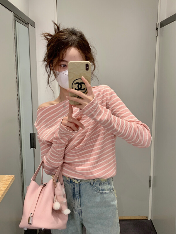 New in early autumn! [SAVAGE] Korean hot girl wind machine long-sleeved T-shirt E9332# WPL