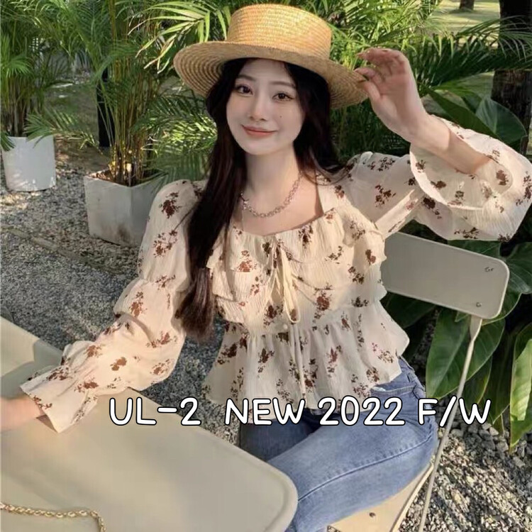 New in early autumn! [UL-2] Square collar niche fashion shirt (without necklace) 9133# JJ