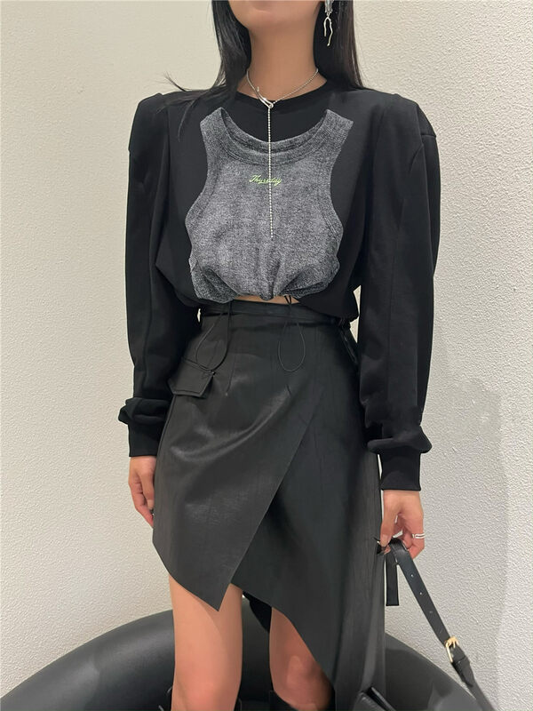 New in early autumn! [G+] Irregular hem comfortable commuter simple skirt (sell skirt only) 810# PCZ