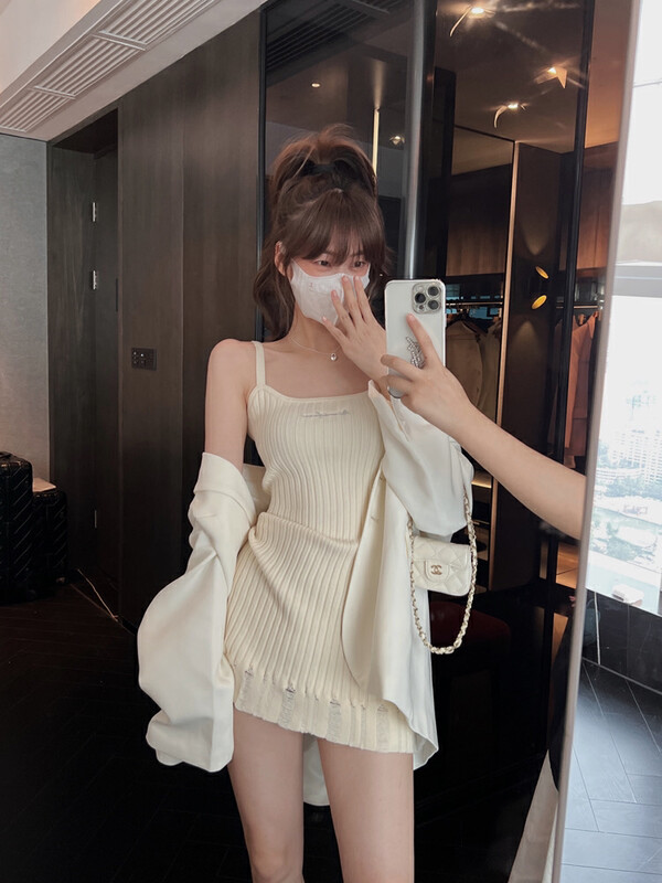 New in autumn!【SAVAGE】Sexy hot girl style slim and slim embroidered letter dress E9208# WPL