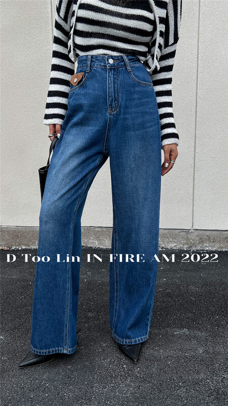 New in autumn!【DTOO.LIN】Loose and slim straight jeans YS1-N12A# OZQ