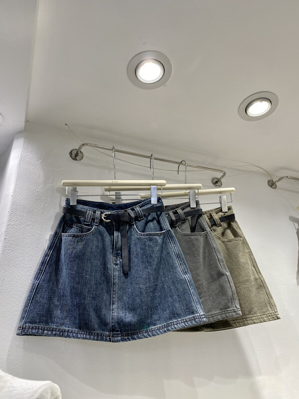 New in early autumn! [DIDO] Simple and versatile denim culottes (with belt) 7260# LSW