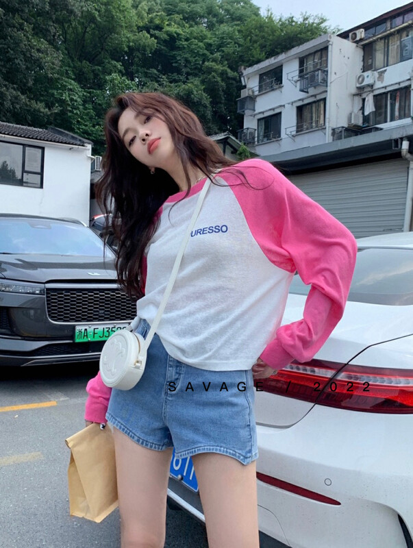 【SAVAGE】New Korean high waist all-match denim shorts E9023# WPL
