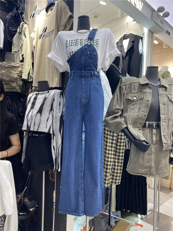 New in early autumn! [YU] camouflage loose denim overalls 63211# JJ