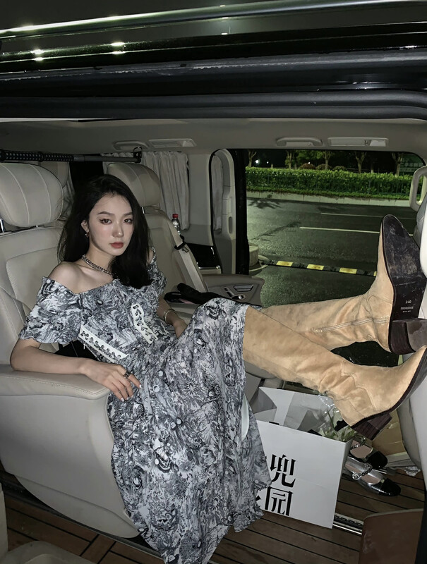 【SAVAGE】French retro temperament dress E8901# WPL