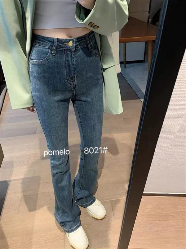 New in autumn! [Grapefruit] Korean flared jeans 8021# HJY
