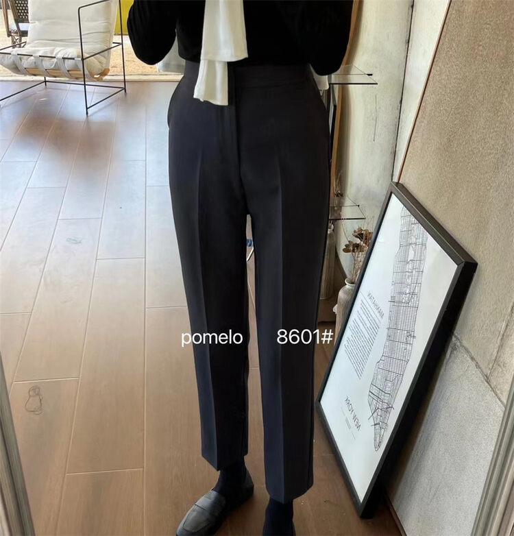 New in early autumn! [Grapefruit] commuter simple nine-point trousers YS1-8601# HJY