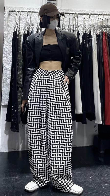 New in early autumn! [Nesha-SDD] Plaid Versatile Loose Casual Pants 9220# WTT