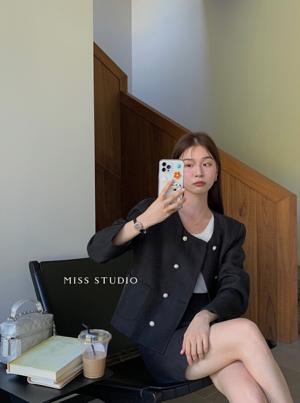 【MISS】Small Fragrance Double Breasted Temperament Suit L6713