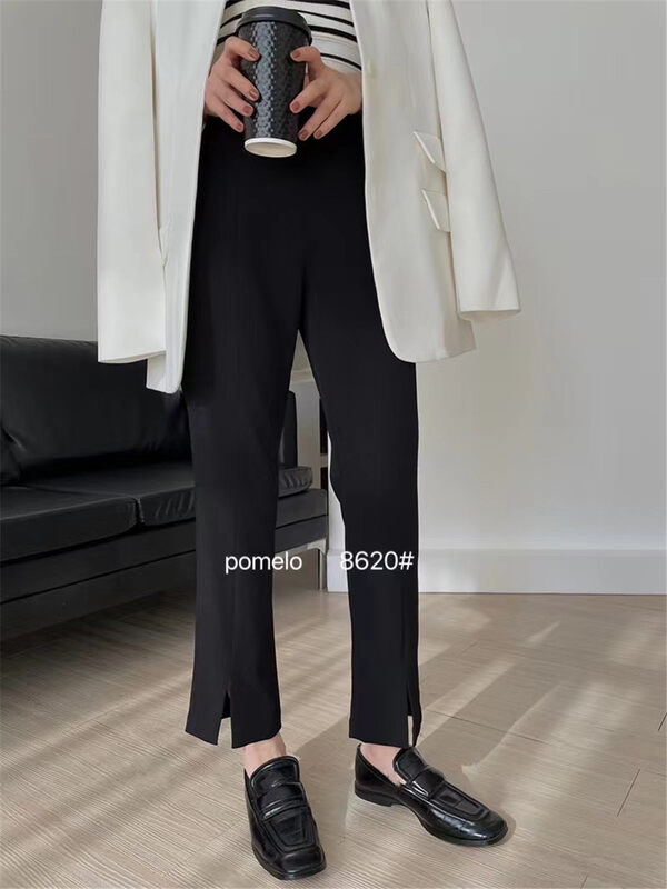 New in early autumn! [Grapefruit] Simple split and versatile nine-point trousers 8620# HJY