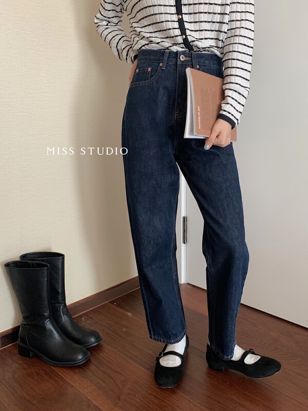 【MISS】Korean version of simple and versatile straight jeans 99083