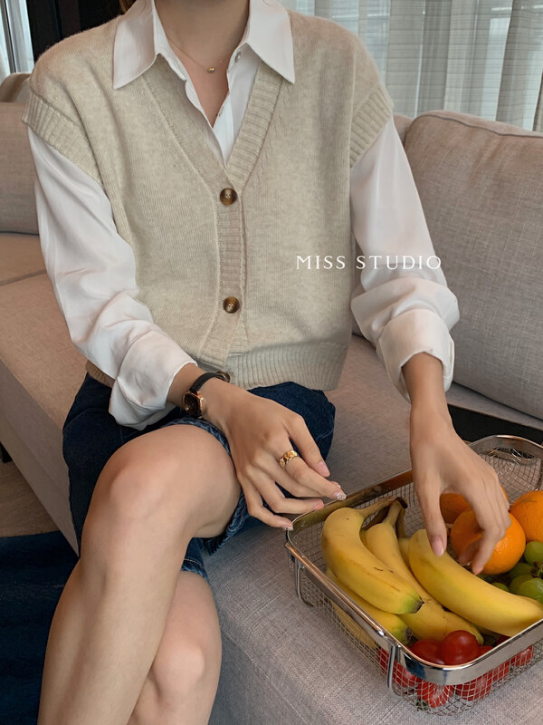 【MISS】Korean Basic Versatile Casual Vest C2062