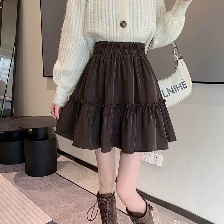 New in autumn! [S.J] Simple solid color all-match skirt 1510# LSW
