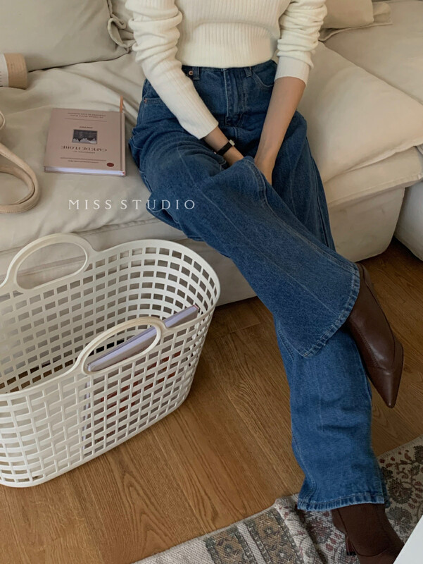 [MISS] Korean simple and versatile washable jeans 99096
