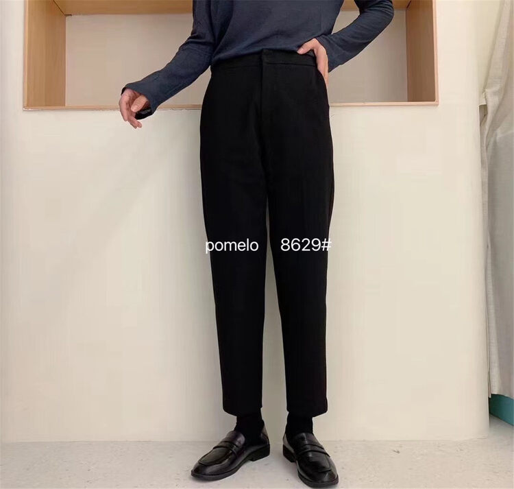 Early autumn new style! [Grapefruit] temperament commuter nine-point trousers 8629# HJY