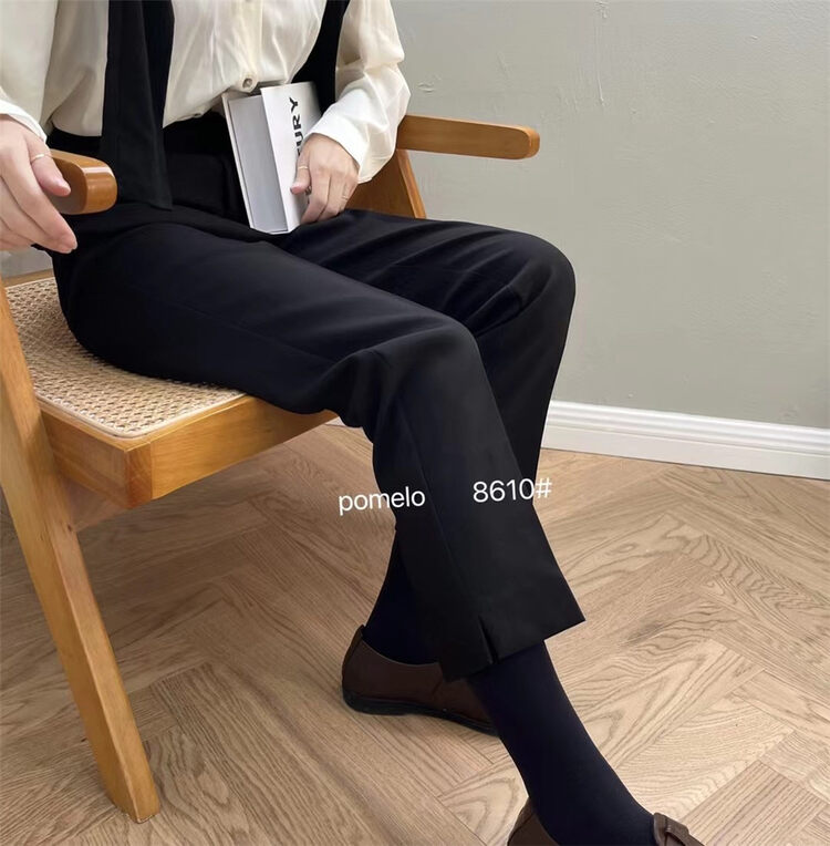 New in early autumn! [Grapefruit] commuter all-match small slit nine-point trousers YS1-8610# HJY