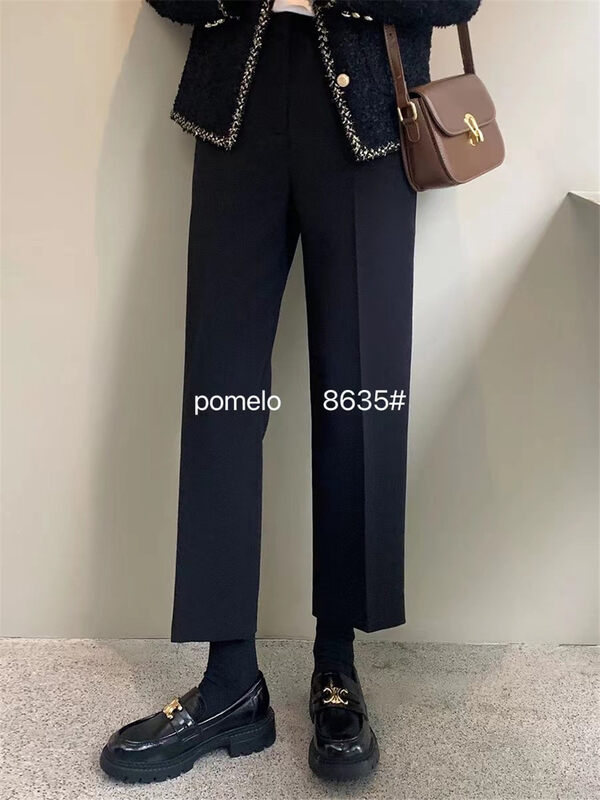 New in early autumn! [Grapefruit] Temperament simple commuter slim trousers 8635# HJY