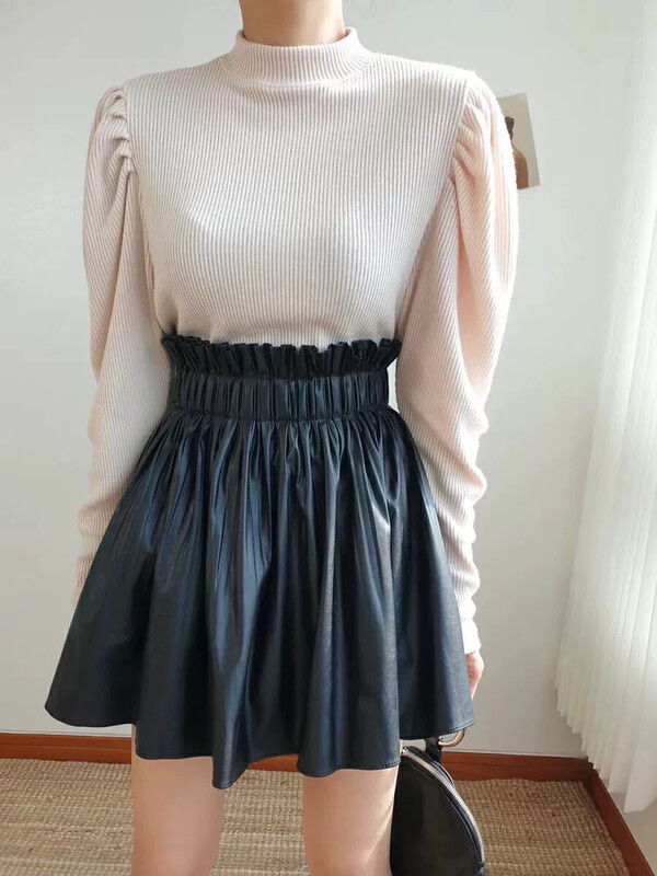 New in autumn!【S.J】Comfortable and versatile solid color skirt 1515# LSW