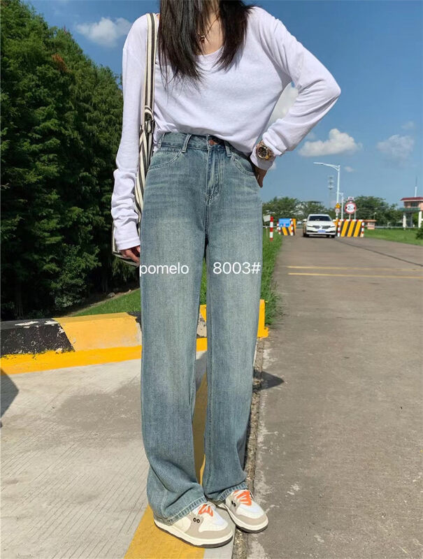 【Grapefruit】Korean version of retro straight jeans YS1-8003# HJY