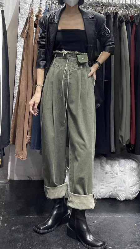 Autumn is new! [Nessa-SDD] Solid color all-match Korean jeans 955# WTT