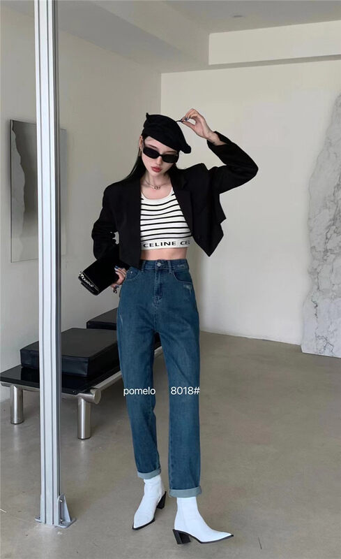 New in autumn! [Grapefruit] Korean version of retro jeans YS2-8018# HJY