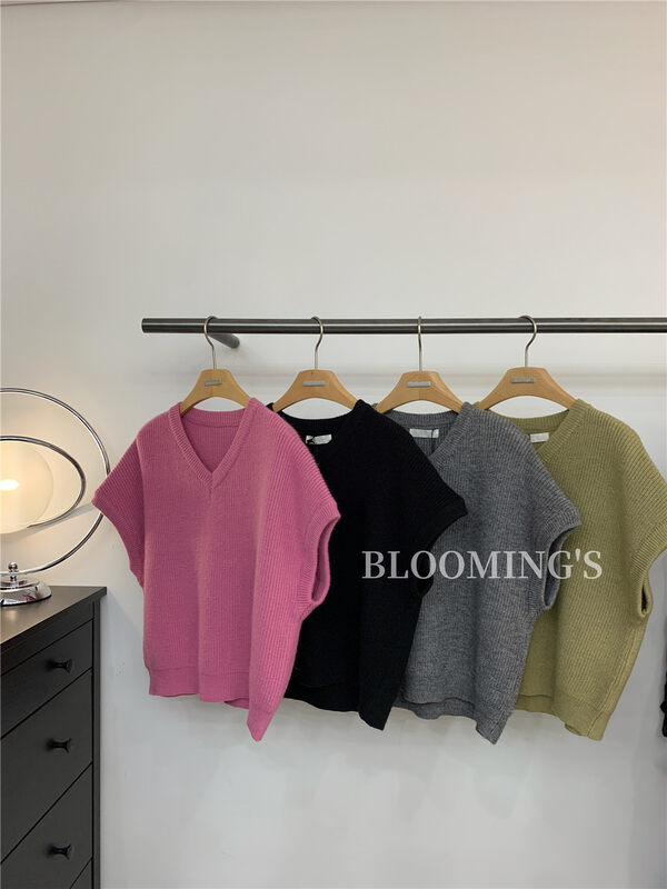 New in autumn! [BLOOMING'S] Korean version of the simple and versatile vest 68283# ZXL
