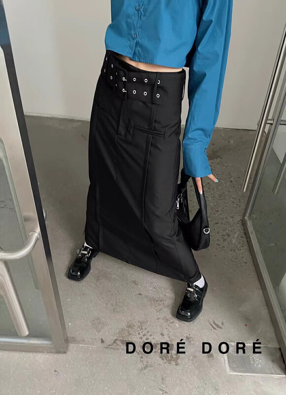 Autumn is new! [DORE DORE] High waist and slim skirt (with belt) 1357# OZQ