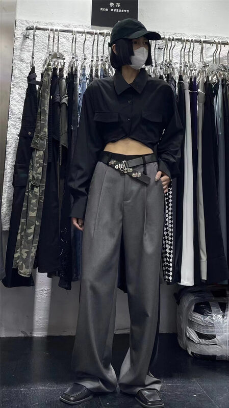 Autumn is new! [Naisha-SDD] Color matching and thin Korean version of solid color all-match casual pants (with belt) 9160# WTT