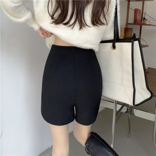 Real shooting real price autumn and winter new skirt women's high waist slit bag hip hakama