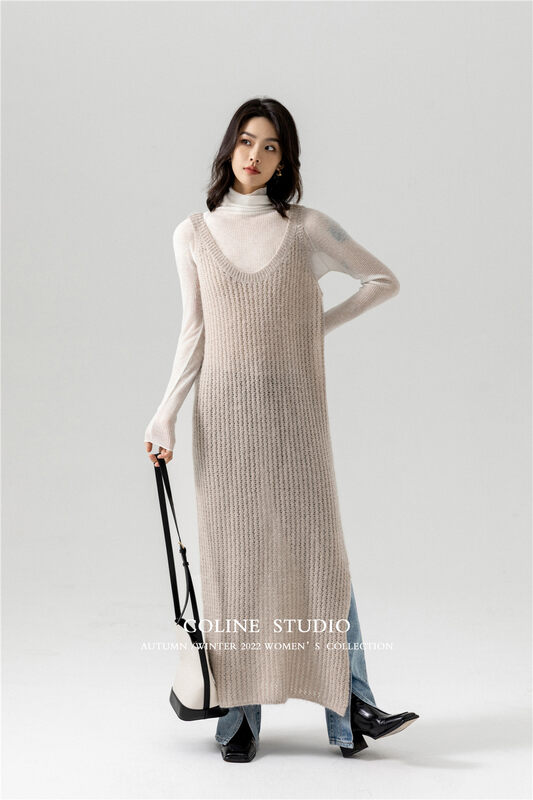 Autumn is new! [COLINE] Minimalist temperament high-end dress (including 28% wool) C2479# HYY