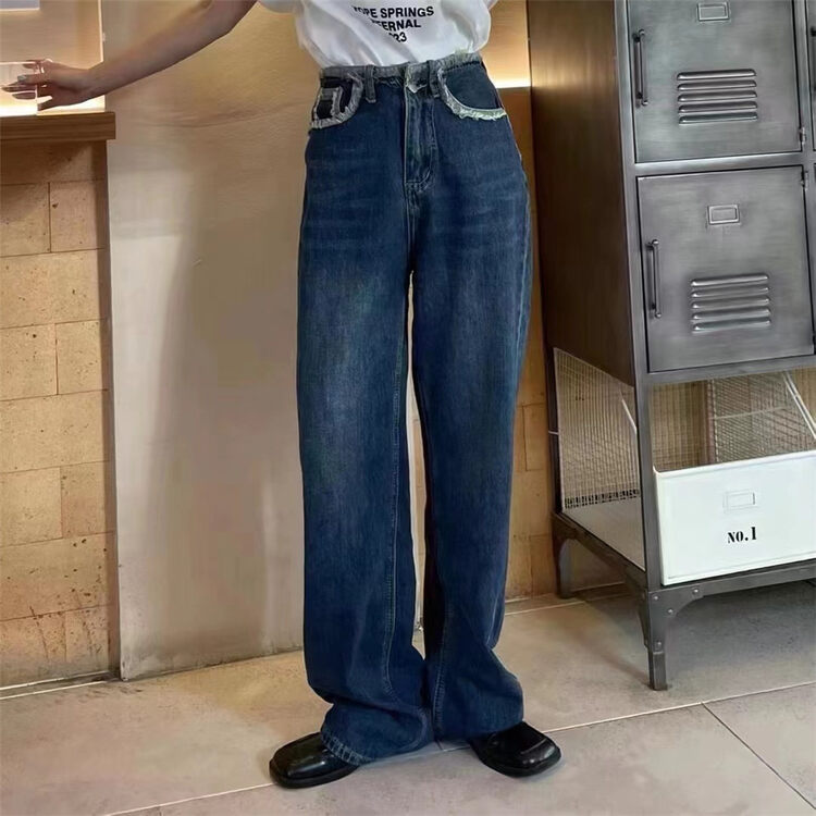 New in Autumn!【JEANS】Frayed Mopping Jeans N862# LSW