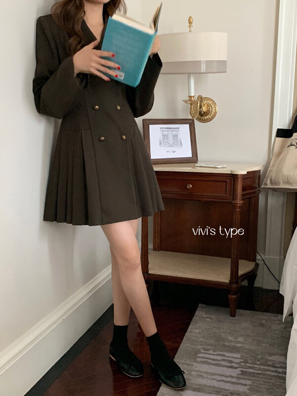 New in autumn! [VIVISTYPE] niche texture suit dress 7799# HJY